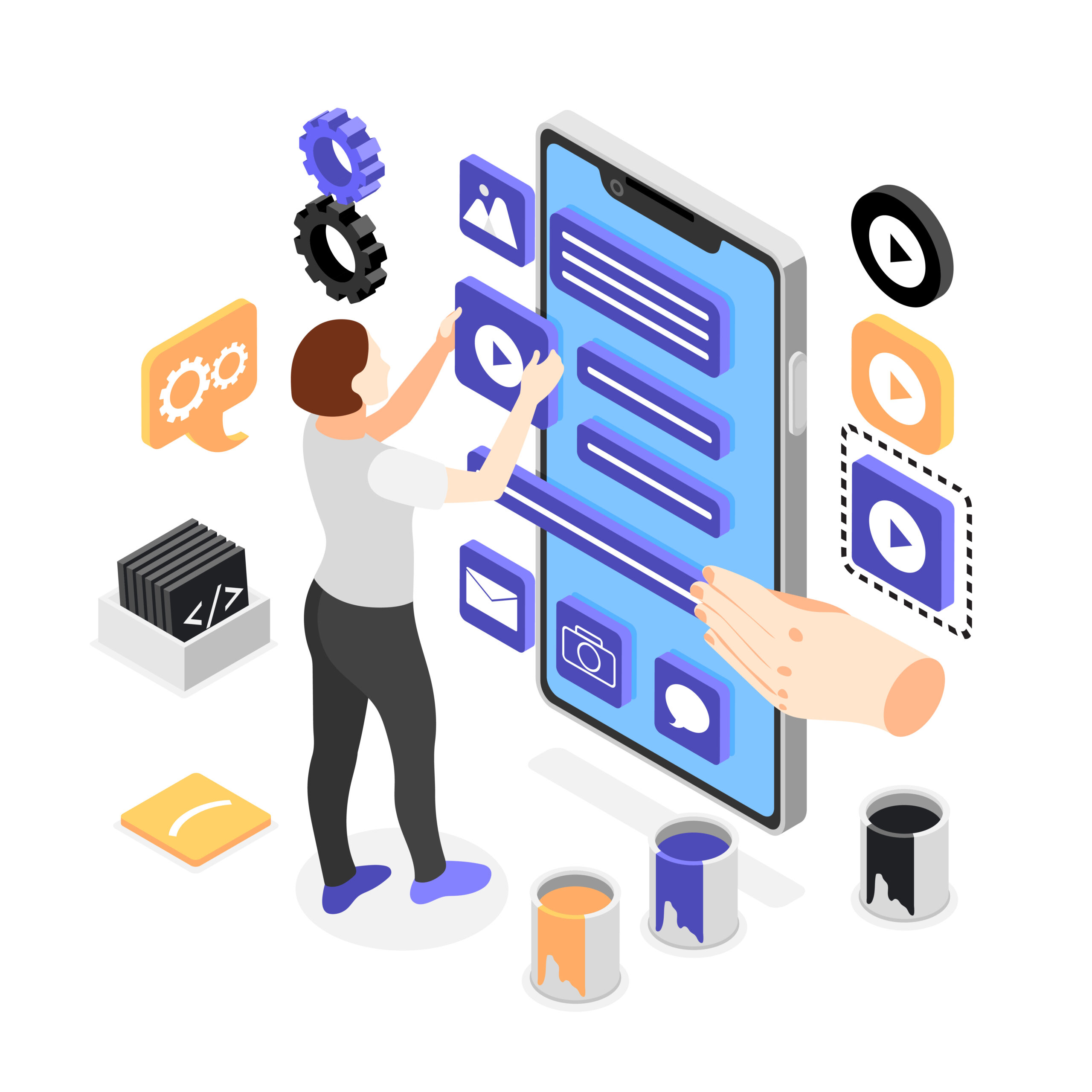 user interface development concept